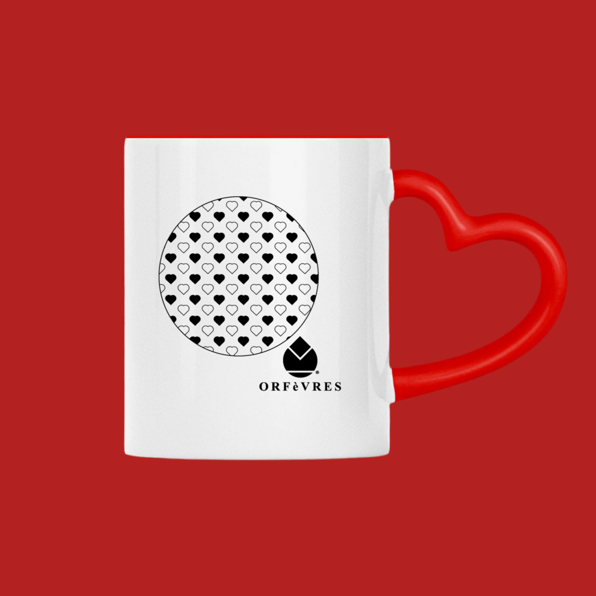 Taza con asa en forma de corazón Orfèvres Saint-Valentin.