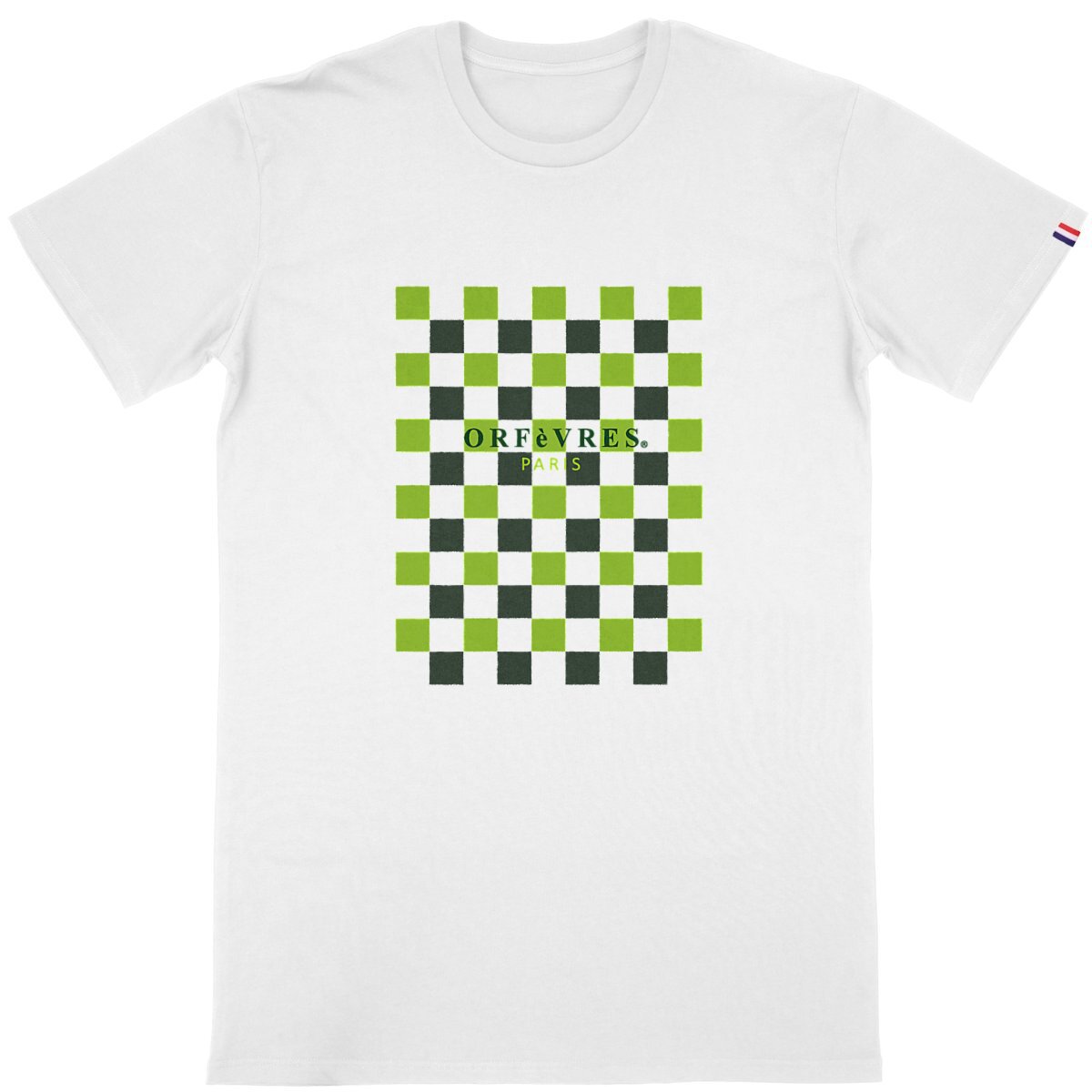T-shirt blanc Bio -Orfèvres Paris- Tablier Colors iii.