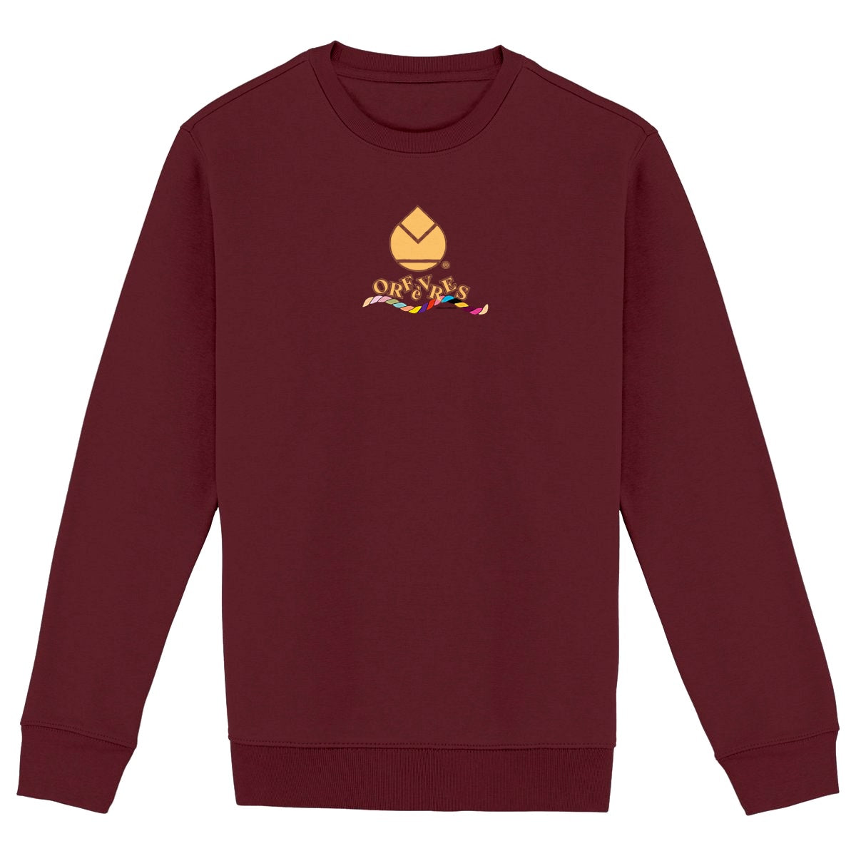 Sweat-shirt Epais Unisexe Orfèvres Orange Rainbow. - face_bordeaux