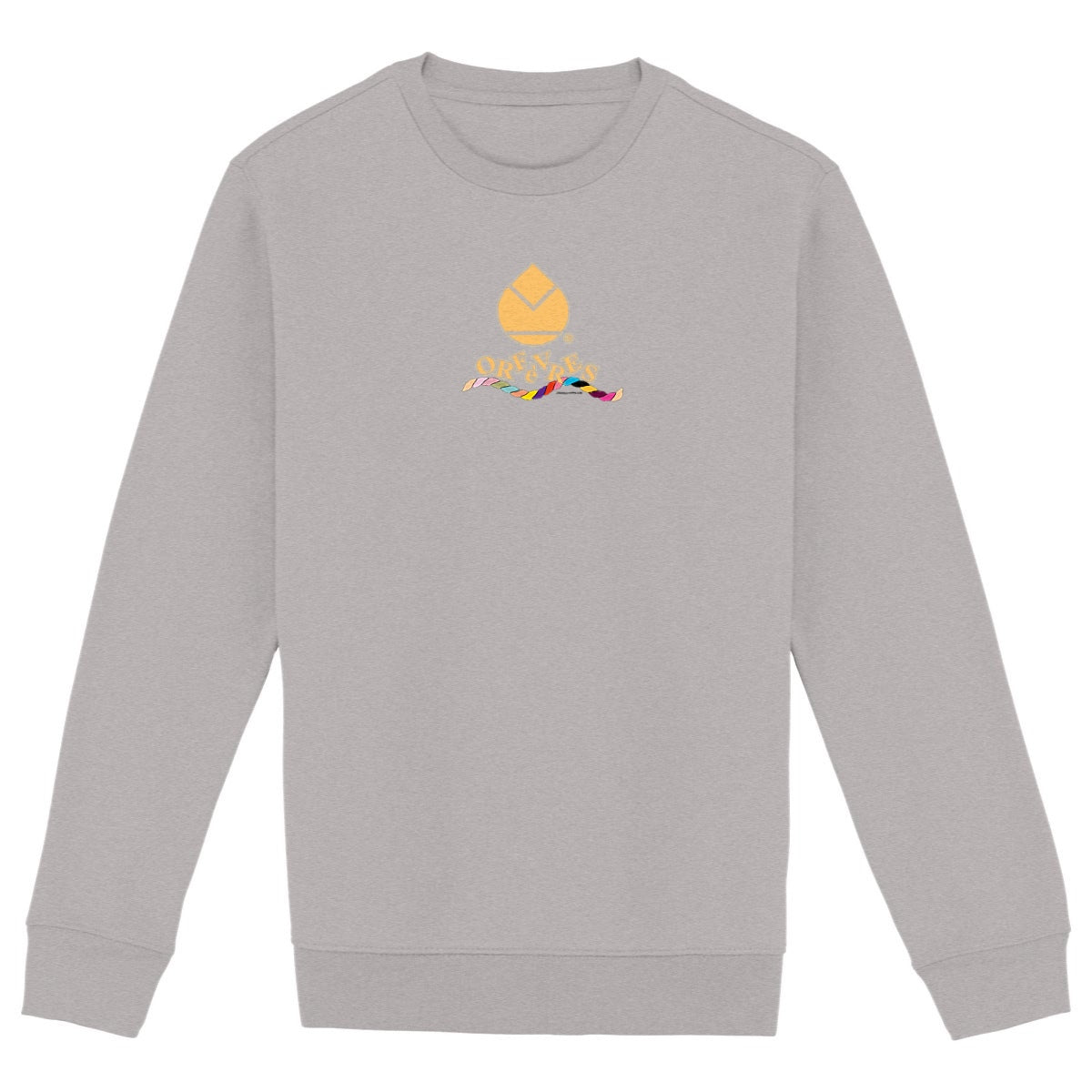 Sweat-shirt Epais Unisexe Orfèvres Orange Rainbow. - face_gris