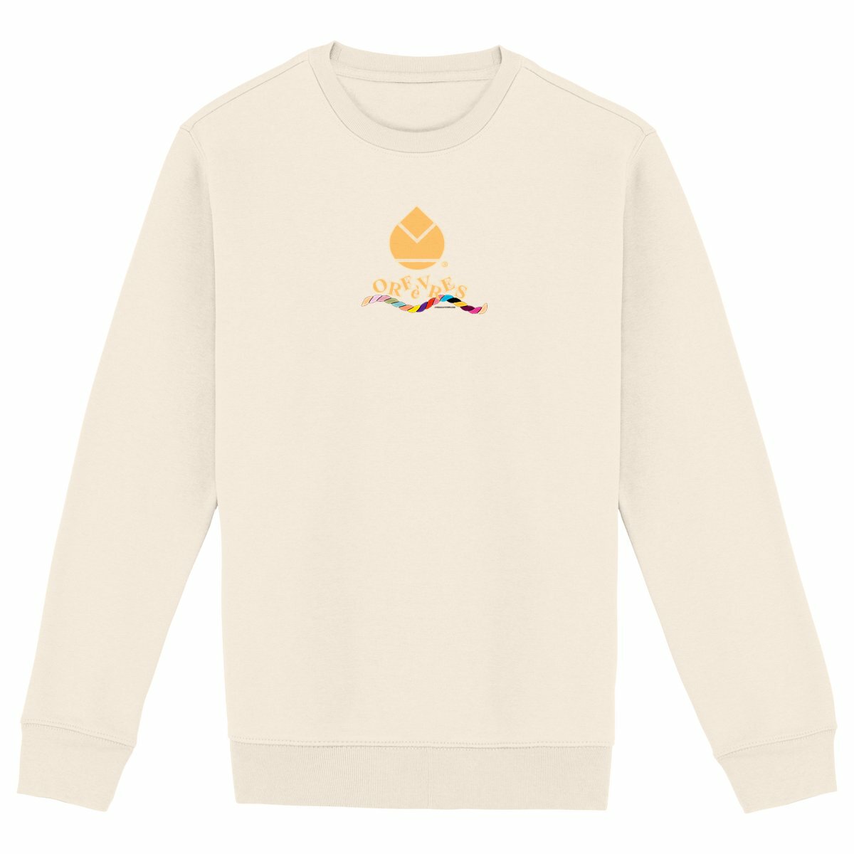 Sweat-shirt Epais Unisexe Orfèvres Orange Rainbow. - face_ivoire
