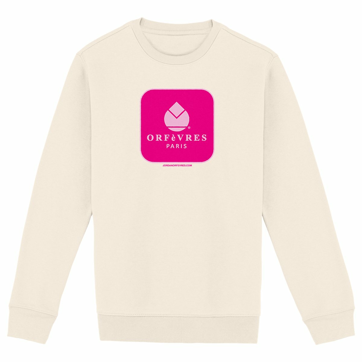 Sweat-shirt Epais Unisexe - Basic Orfèvres Paris Black Delma Rose.