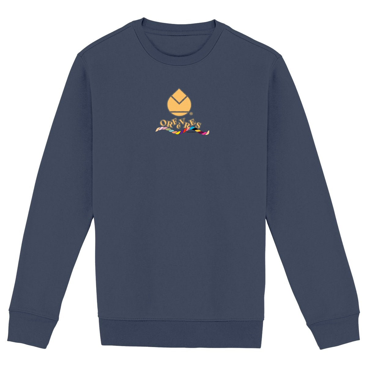 Sweat-shirt Epais Unisexe Orfèvres Orange Rainbow. - face_marine