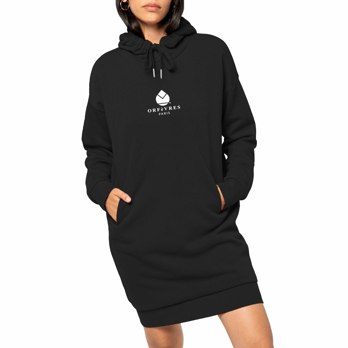 Premium Plus Orfvres Paris Black Women's Sweatshirt Dress. Black / XS Premium Plus Orfvres Paris Black Women's Sweatshirt Dress. Black / XS
