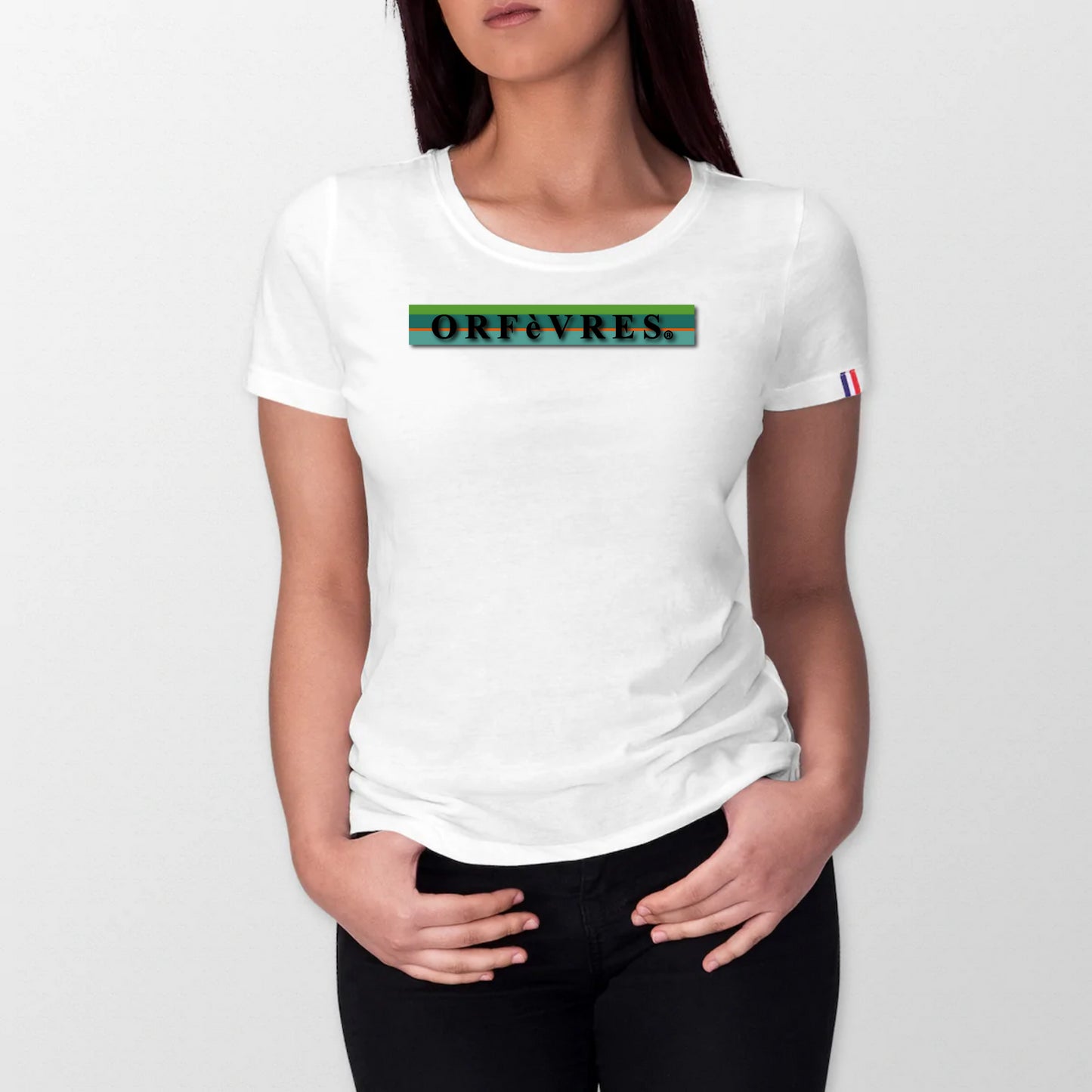 100% organic cotton T-shirt made in France Orfèvres Magenta Reptilien.