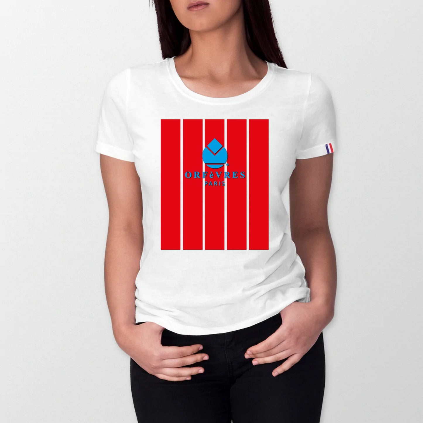 100% organic cotton T-shirt made in France Orfèvres Paris Barrio Rouge.