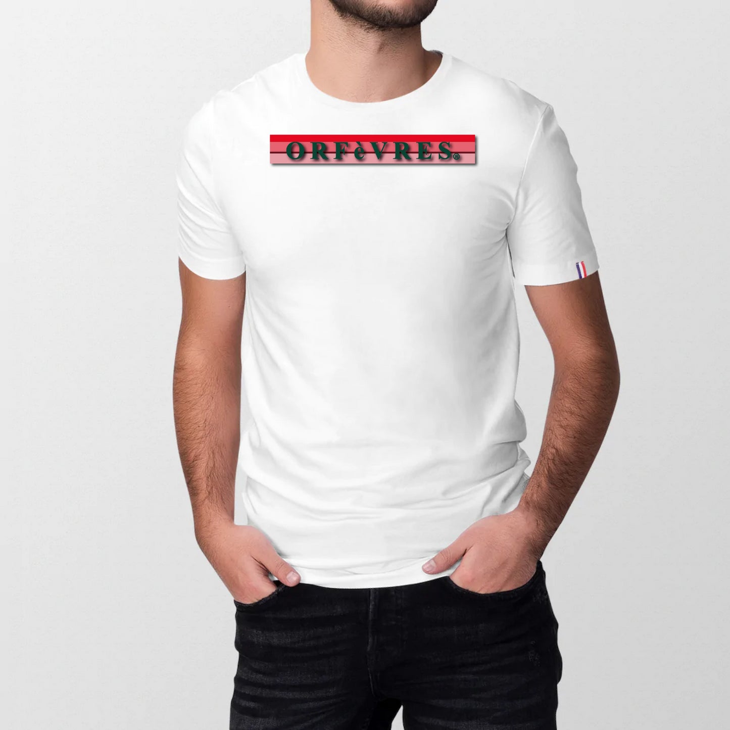 100% organic cotton T-shirt made in France Orfèvres Magenta Flament Rose.