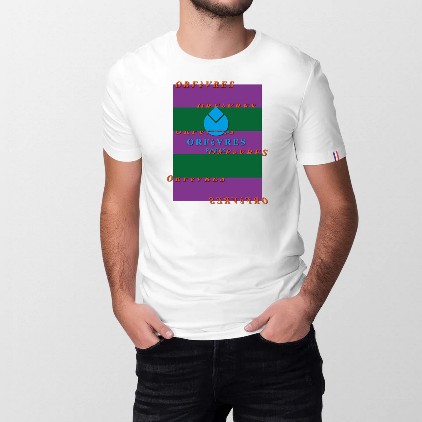 100% organic cotton T-shirt made in France Orfèvres Paris Le Barron.