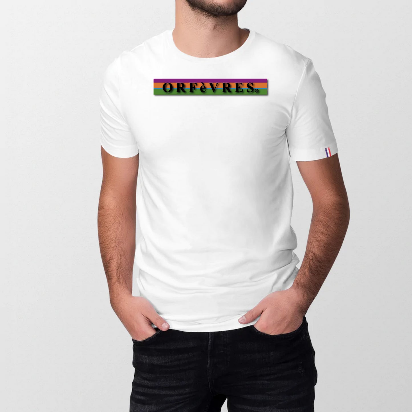 100% organic cotton T-shirt made in France Orfèvres Magenta Vegan.
