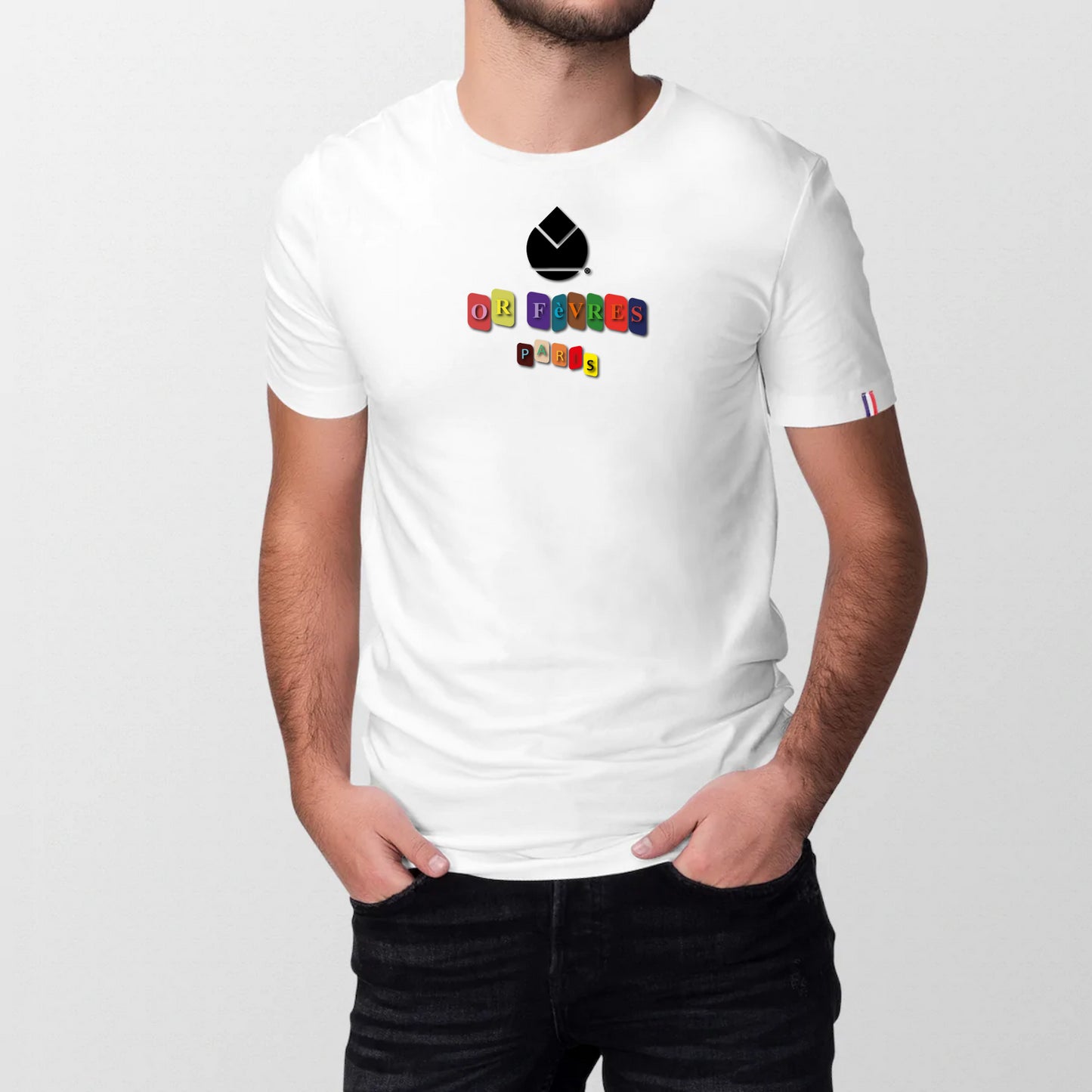100% organic cotton T-shirt made in France Orfèvres Paris Alpha.
