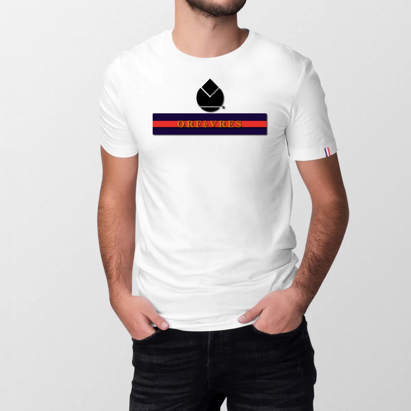 100% organic cotton T-shirt made in France Orfèvres Original Goldy.