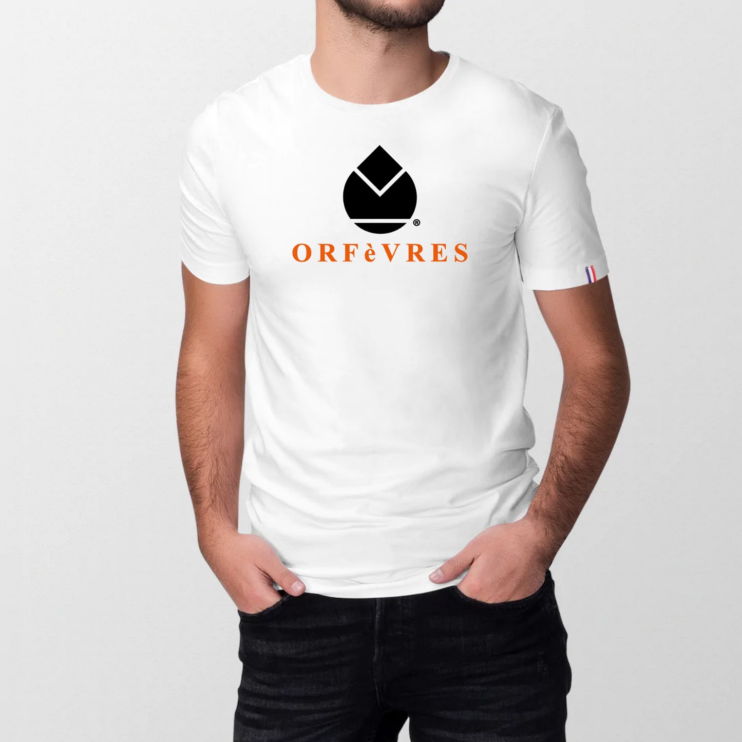 100% organic cotton T-shirt made in France Orfèvres
Classic Orange.
