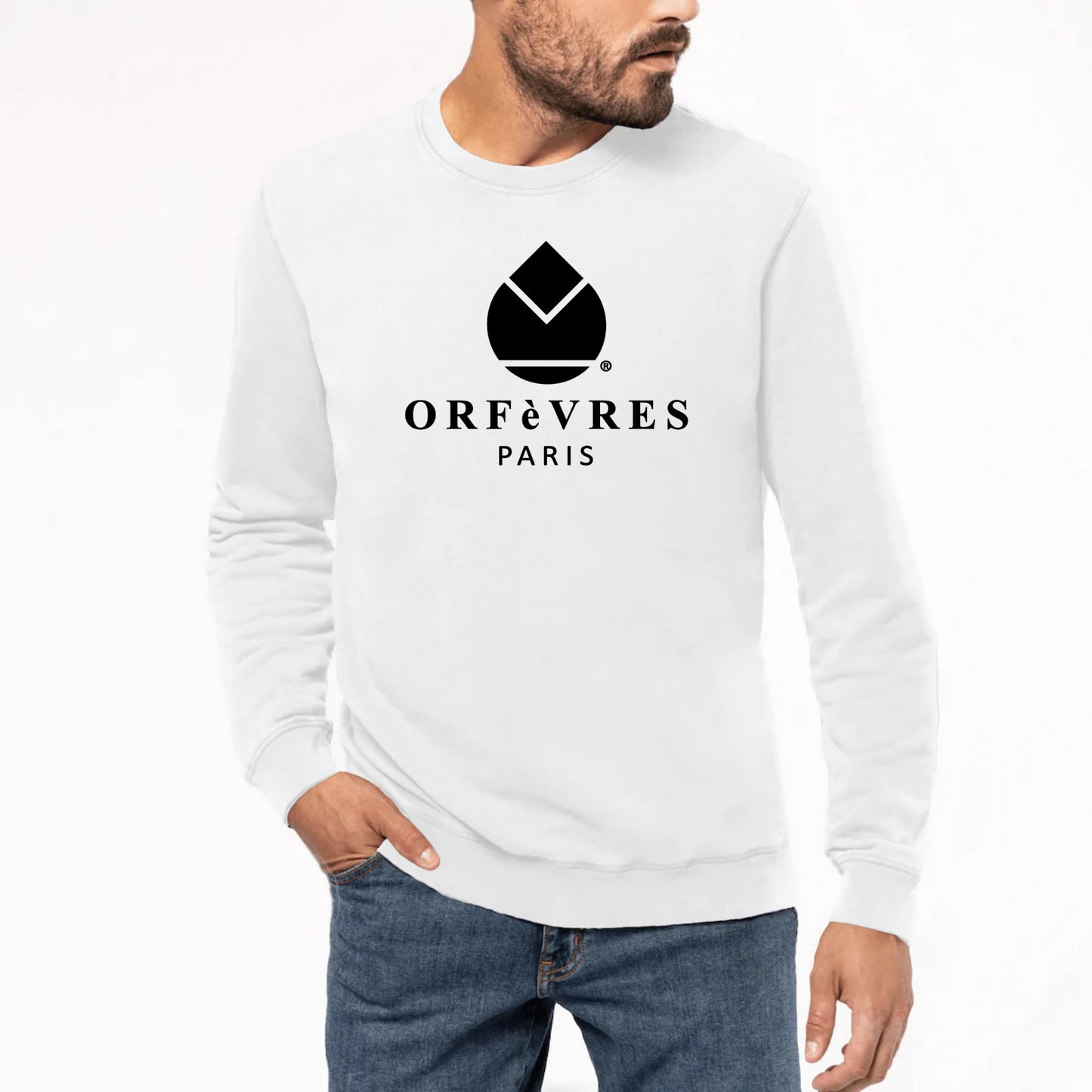Sudadera unisex premium Orfèvres Paris
Color negro.