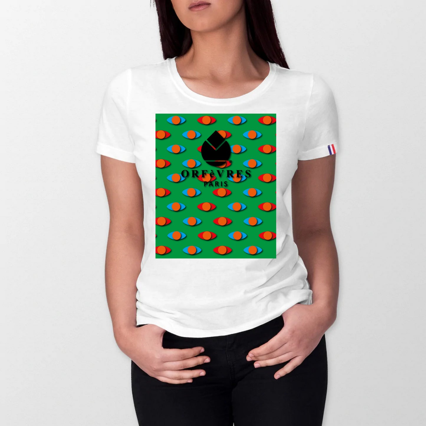 100% organic cotton T-shirt made in France Orfèvres Paris Médusa.