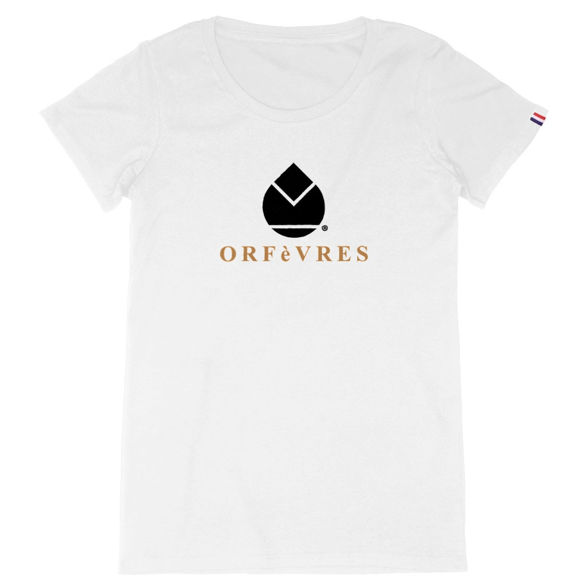 T-shirt blanc -ORFèVRES- Classique Cannelle.