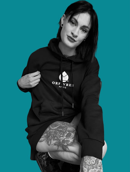 Premium Plus Orfèvres Paris Black Women's Sweatshirt Dress.