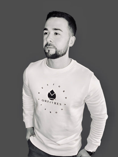 Adam Smith Goldsmiths Unisex Thick Sweatshirt in black.