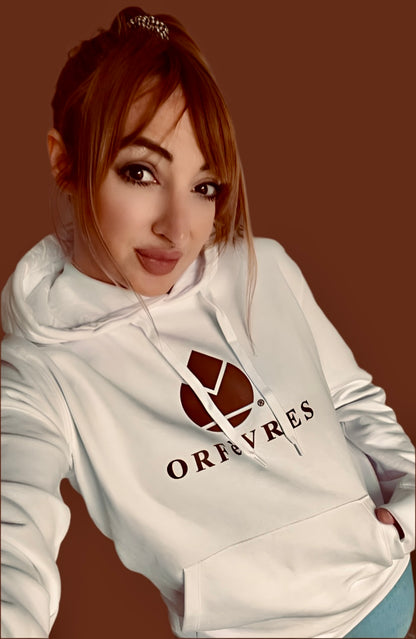 Premium Goldsmiths Unisex Hoodie in Brown. 
