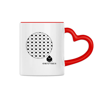 Mug à anse en forme de cœur Orfèvres Saint-valentin.