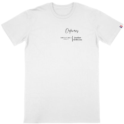 T-shirt blanc Bio -Jordan Orfèvres-Serie x.