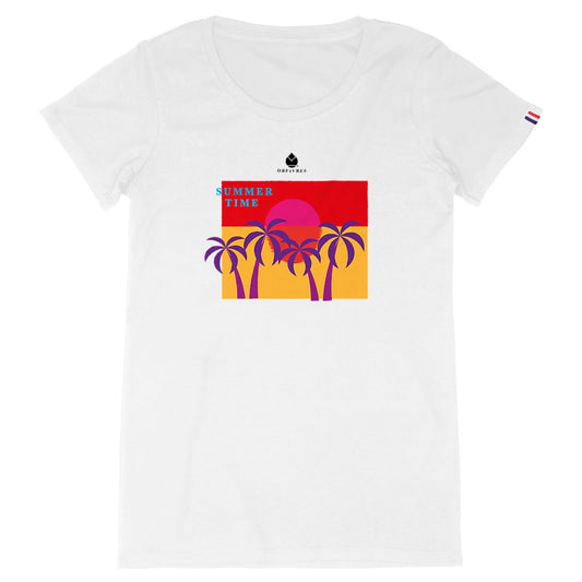 T-shirt Femme Made in France Orfèvres Summer Time.
