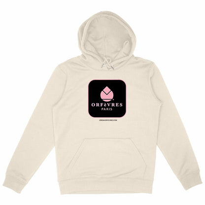 Sweat à capuche Epais Unisexe - Basic Orfèvres Paris Black Delma Rosalie.