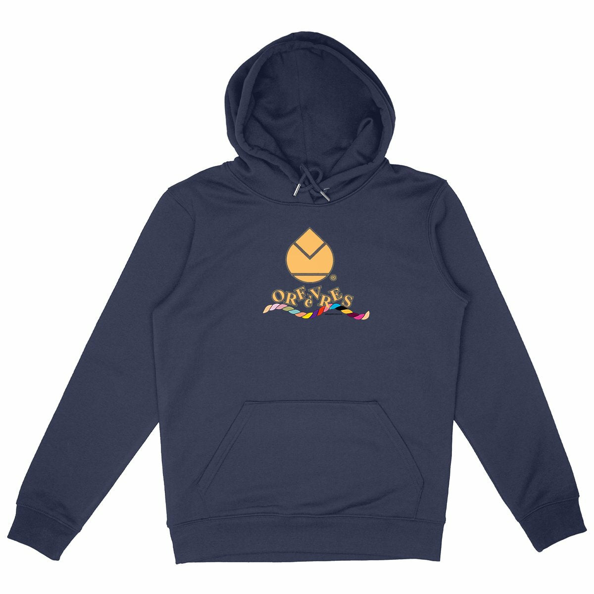 Sweat à capuche Epais Unisexe Orfèvres Orange Rainbow. - face_marine