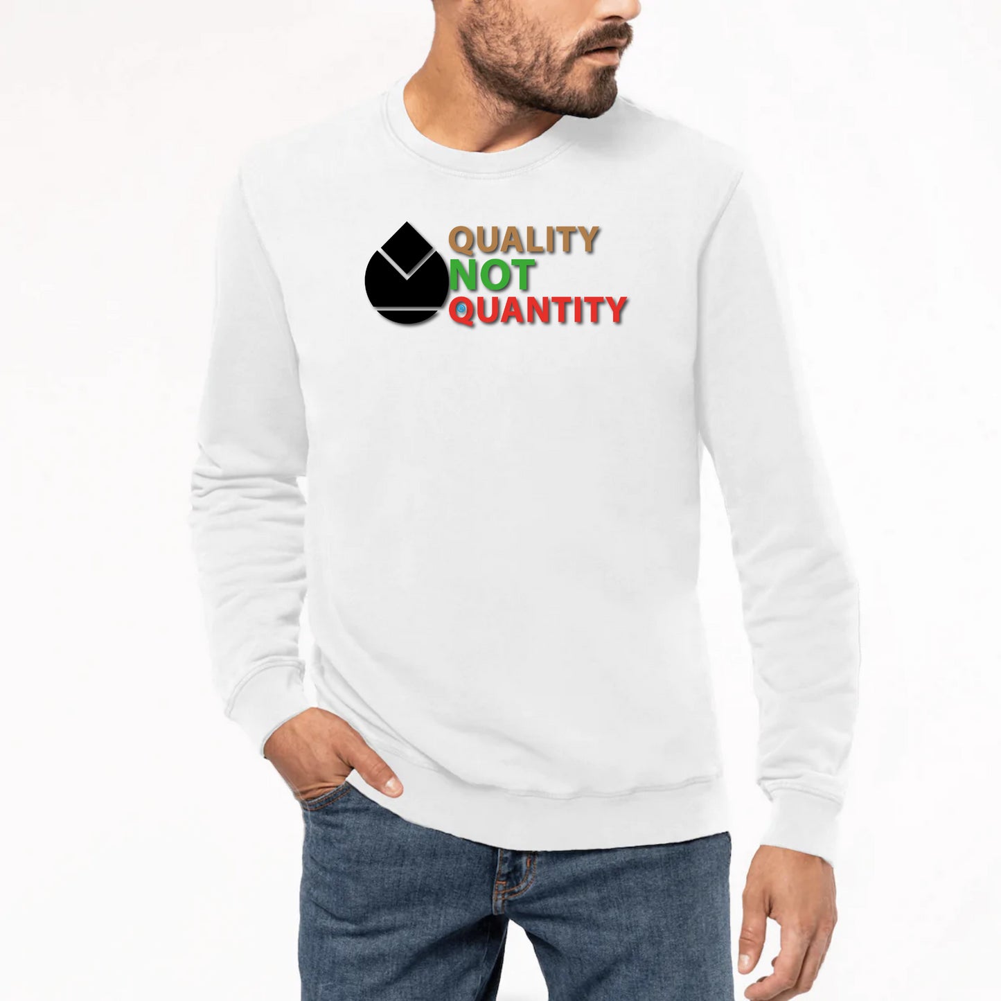 Sweat-shirt Unisexe Premium Orfèvres  
QUALITY NOT QUANTITY North Coloris.