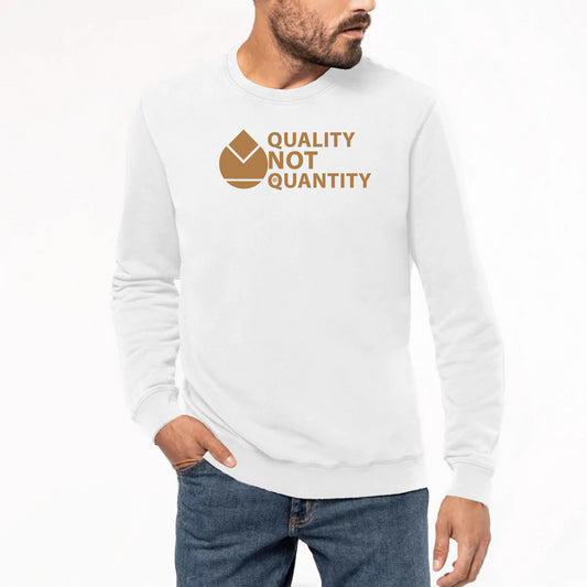 Sweat-shirt Unisexe Premium Orfèvres QUALITY NOT QUANTITY 
Canelle.