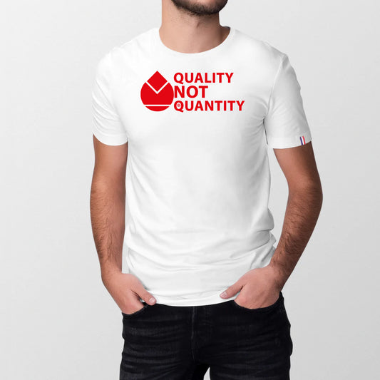 T-shirt 100% coton bio made in France Orfèvres
QUALITY NOT QUANTITY Couleur Grenadine.