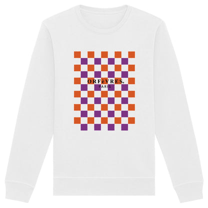Sweat-shirt blanc Bio -ORFèVRES Paris-Tablier Colors ii.