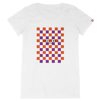 T-shirt blanc Bio -ORFèVRES Paris-Tablier Colors ii.